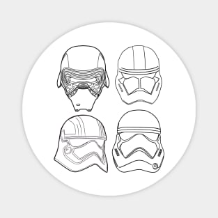 Line Art Series First Order Helmets Magnet